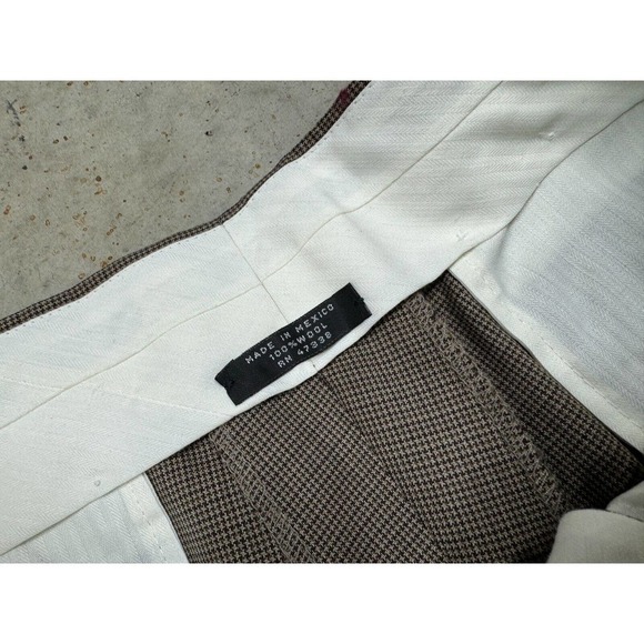 NEW Jones New York Womens Pants Worsted Wool Roger Trousers 33.5x37 Brown - Picture 3 of 11